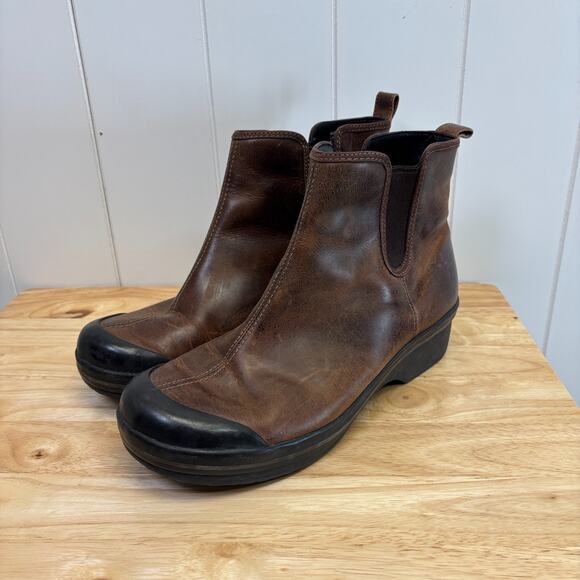 Dansko Womens Boho Hipster Comfy Leather Chelsea Boots Size 41 Brown Outdoors - Picture 1 of 7